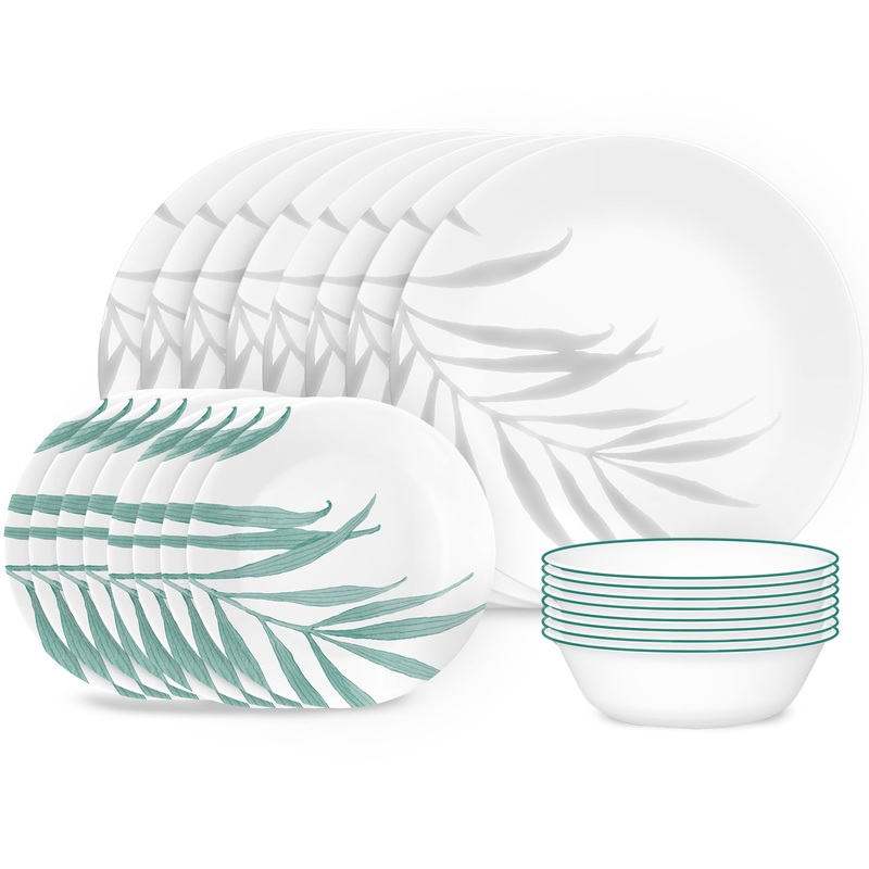 Corelle Solar Print 18-piece Dinnerware Set, Service for 6 | Bigbigmart.com