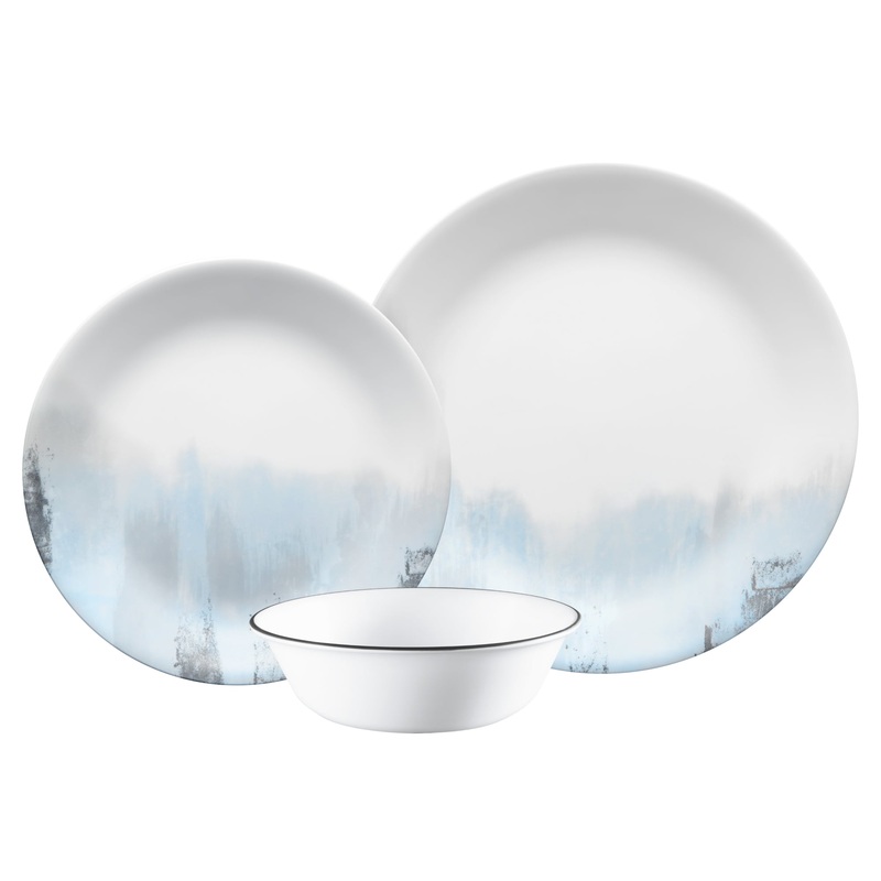 Corelle Tranquil Reflection 12-piece Dinnerware Set, Service for 4 | Bigbigmart.com