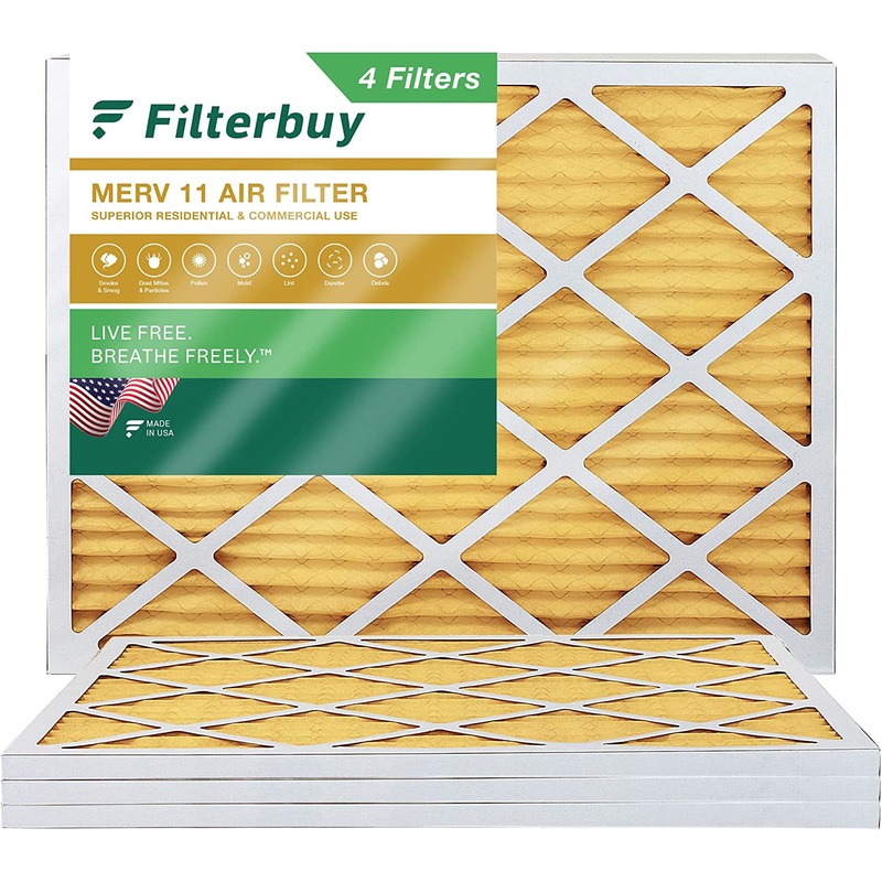 Filterbuy 20x23x1 MERV 11 Pleated HVAC AC Furnace Air Filters (4-Pack) | Bigbigmart.com