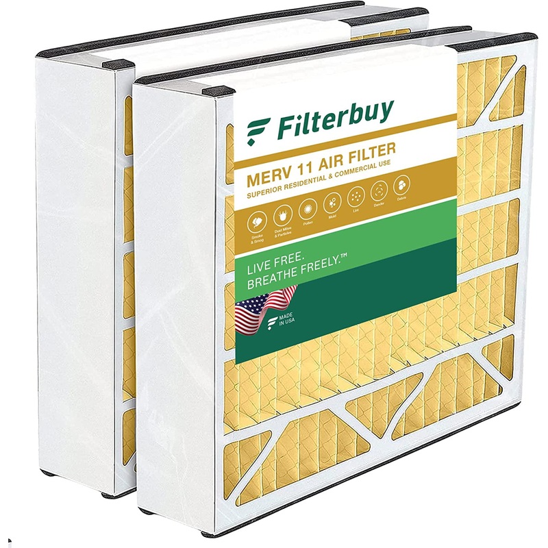 Filterbuy 20x25x5 MERV 11 Pleated HVAC AC Furnace Air Filters for Trion Air Bear, Air Kontrol, Generalaire, Payne, Skuttle, and Ultravation (2-Pack) | Bigbigmart.com