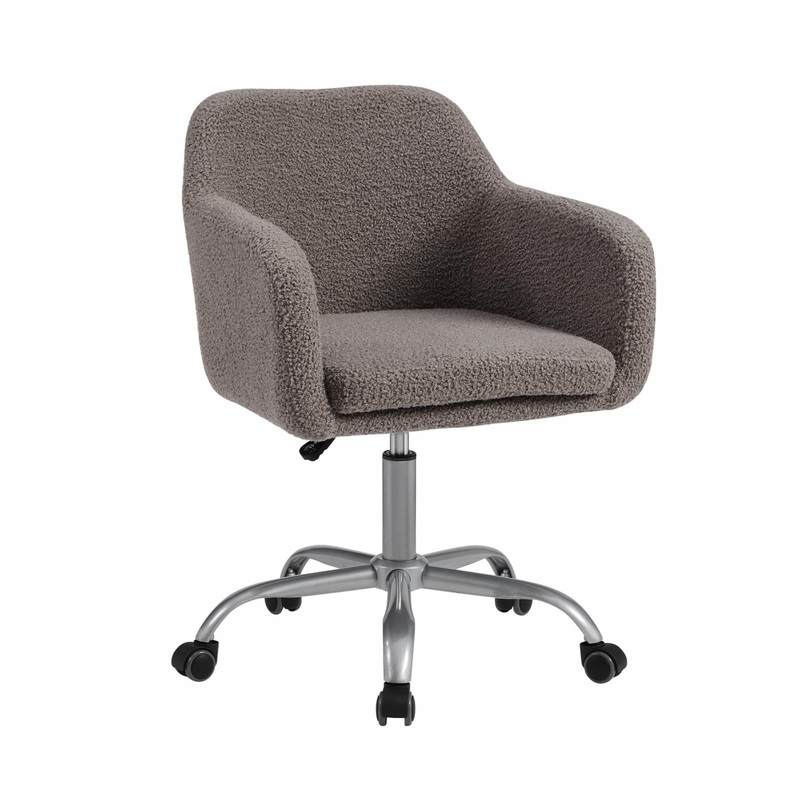 Linon Rylen Sherpa Office Task Chair, Gray | Bigbigmart.com