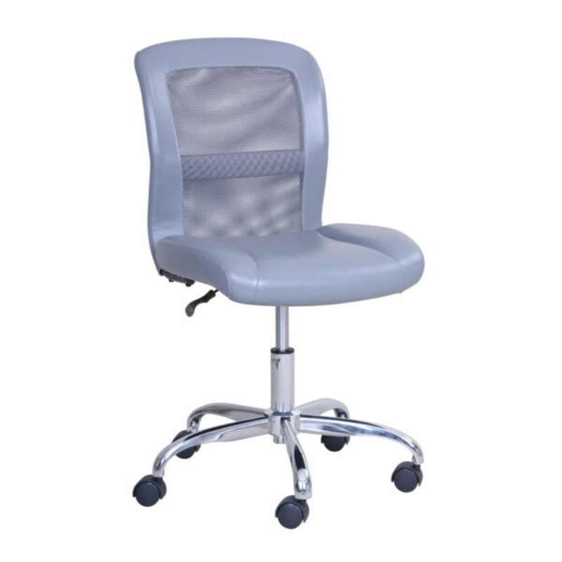 Mainstays Mid-Back, Vinyl Mesh Task Office Chair, Gray | Bigbigmart.com
