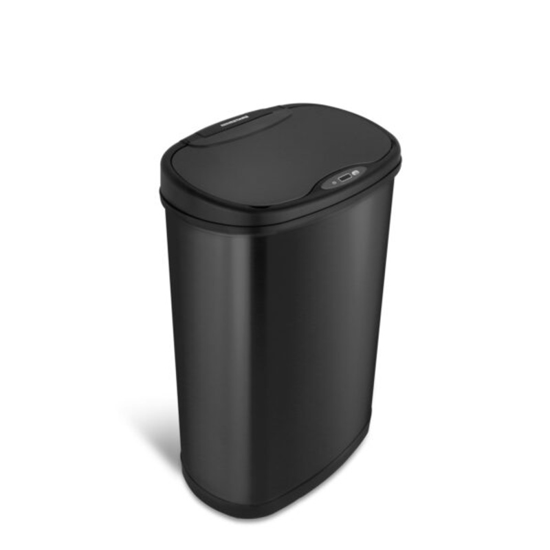 Nine Stars 13.2 Gallon Trash Can, Motion Sensor Kitchen Trash Can, Black Stainless Steel | Bigbigmart.com