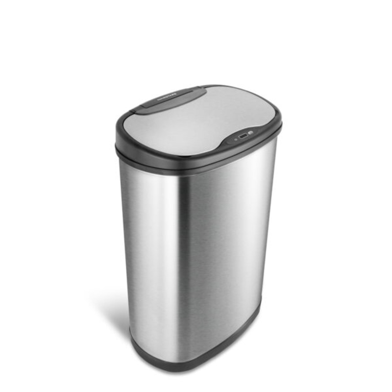 Nine Stars 13.2 Gallon Trash Can, Motion Sensor Kitchen Trash Can, Stainless Steel | Bigbigmart.com