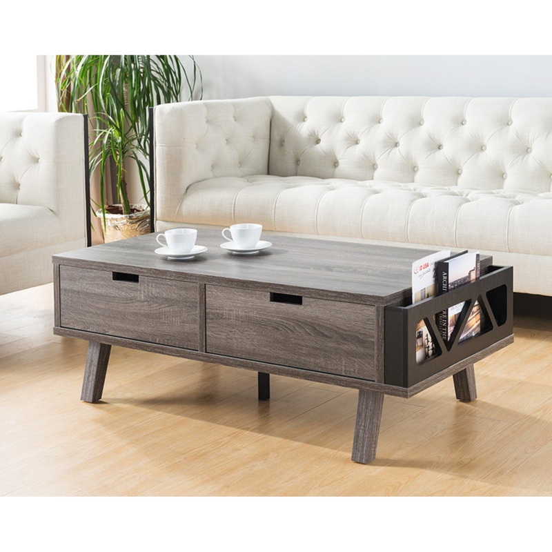 Smart Home Coffee Table with Drawers | Bigbigmart.com