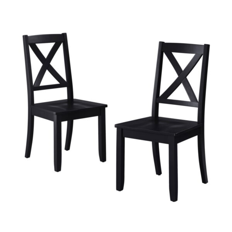 Better Homes & Gardens Maddox Crossing Dining Chairs, Set of 2, Black | Bigbigmart.com