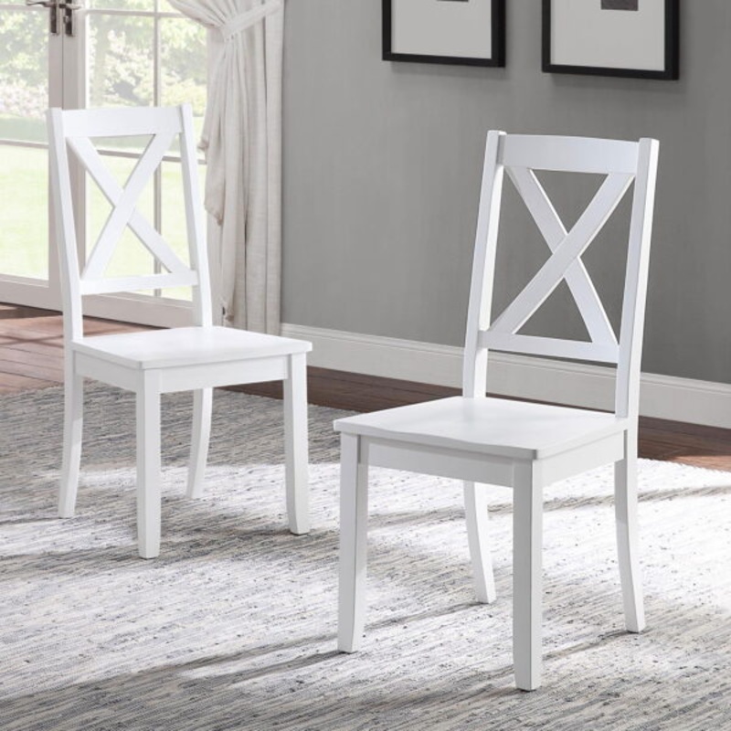Better Homes & Gardens Maddox Crossing Dining Chairs, Set of 2, White | Bigbigmart.com
