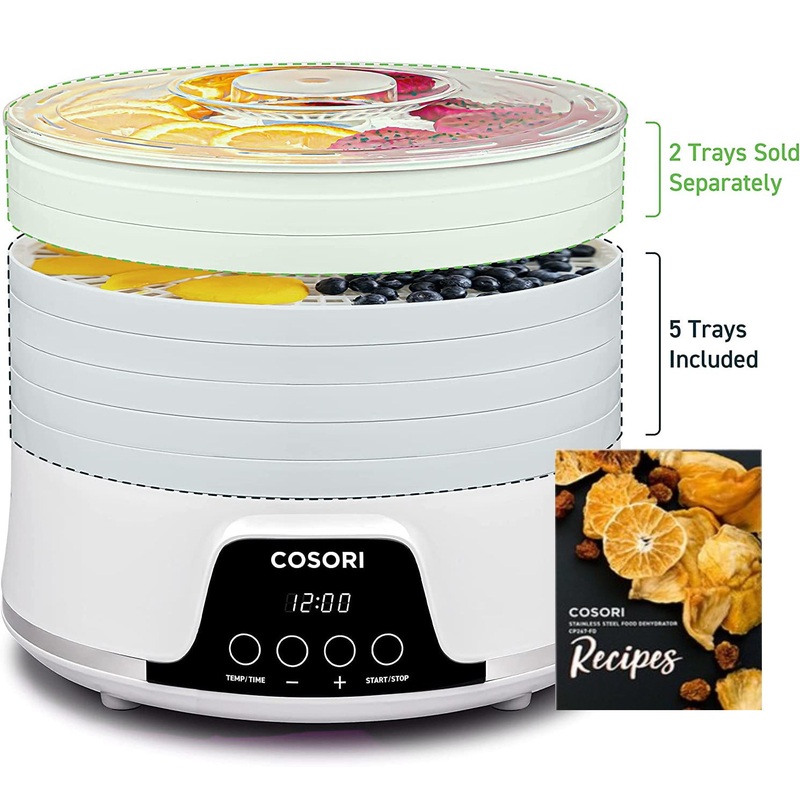 COSORI Food Dehydrator for Jerky ,5 Stackable BPA-Free Trays ,350W,Dryer with 48H Timer and 165F Temperature Control | Bigbigmart.com
