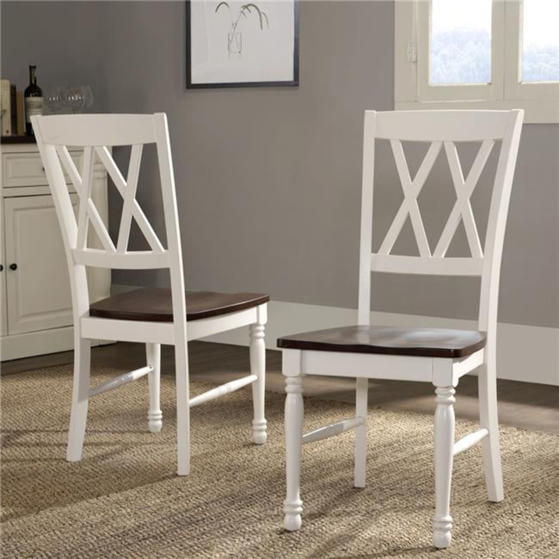 Crosley Shelby Dining Chair, Set of 2, White | Bigbigmart.com