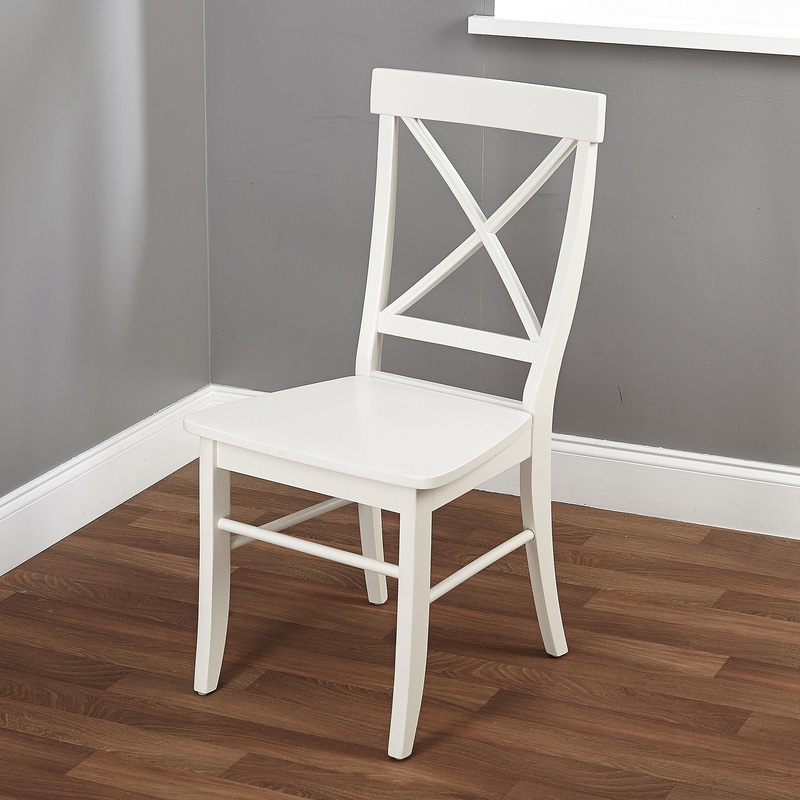 Easton Crossback Chair, White | Bigbigmart.com