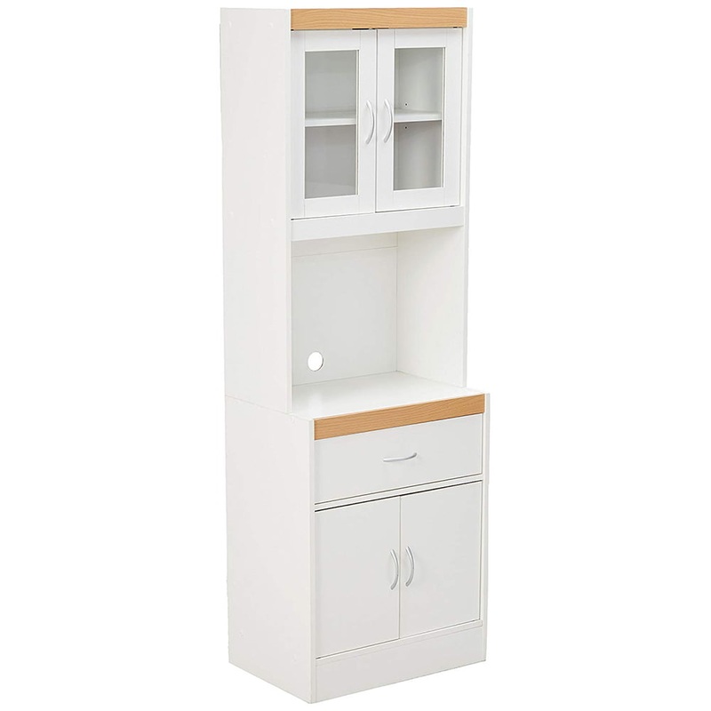 Hodedah Kitchen Cabinet in White | Bigbigmart.com
