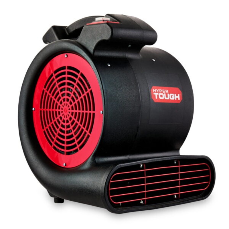Hyper Tough 1/4 HP 2-Speed Utility Fan, Air Mover, Floor Carpet Dryer with 15ft Powercord, Black | Bigbigmart.com