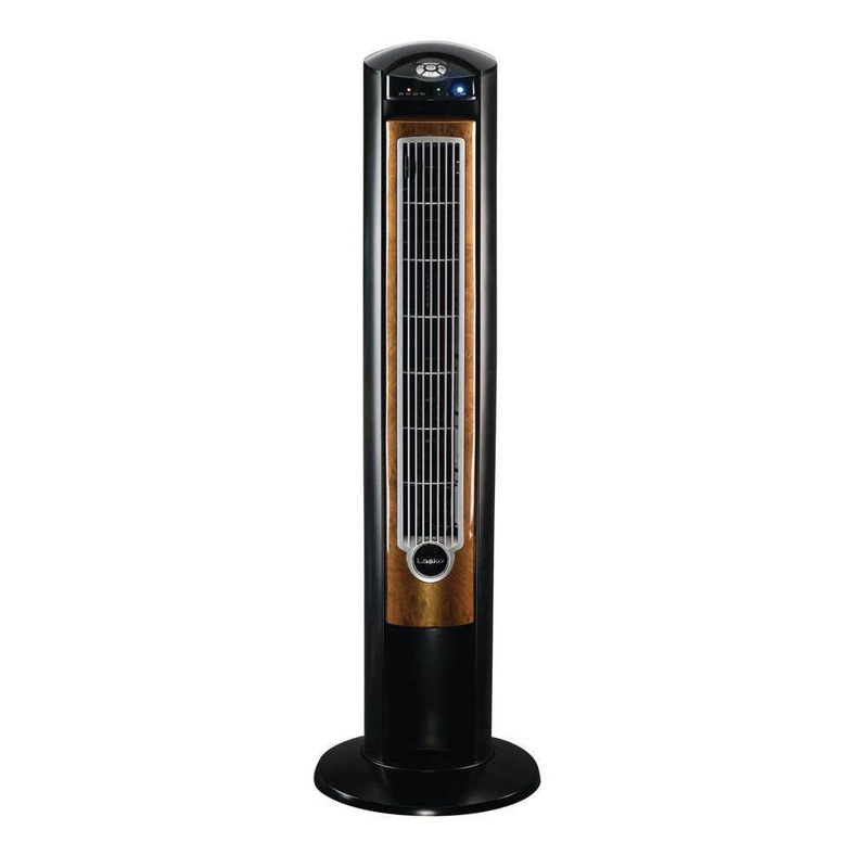 Lasko T42950 Wind Curve 42 Inch Tower Fan with Remote Control, Black Woodgrain | Bigbigmart.com