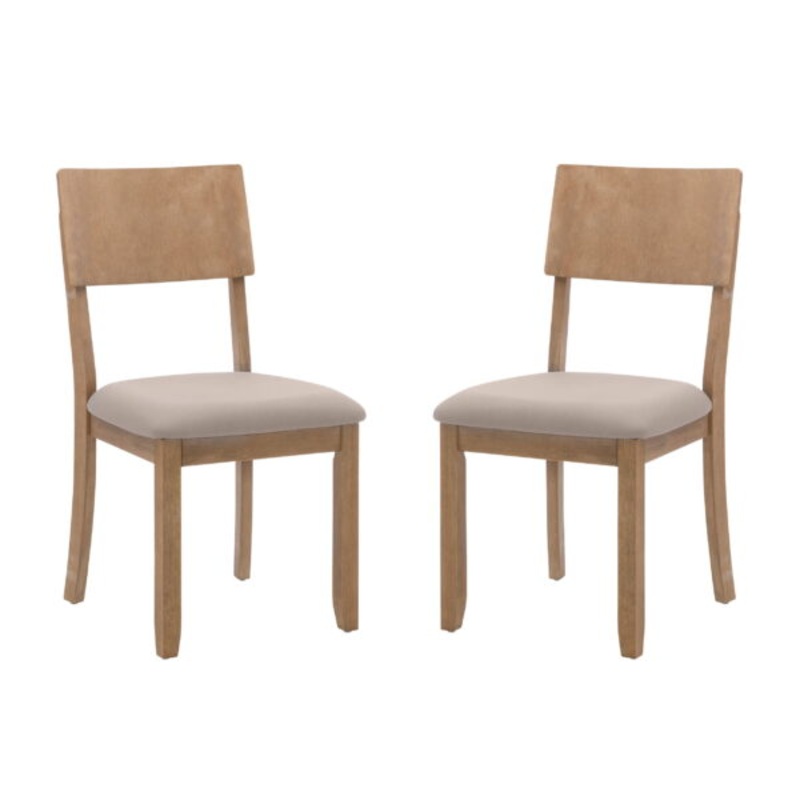 Linon Jamil Upholstered Dining Chair, Set of 2, Gray Wash | Bigbigmart.com