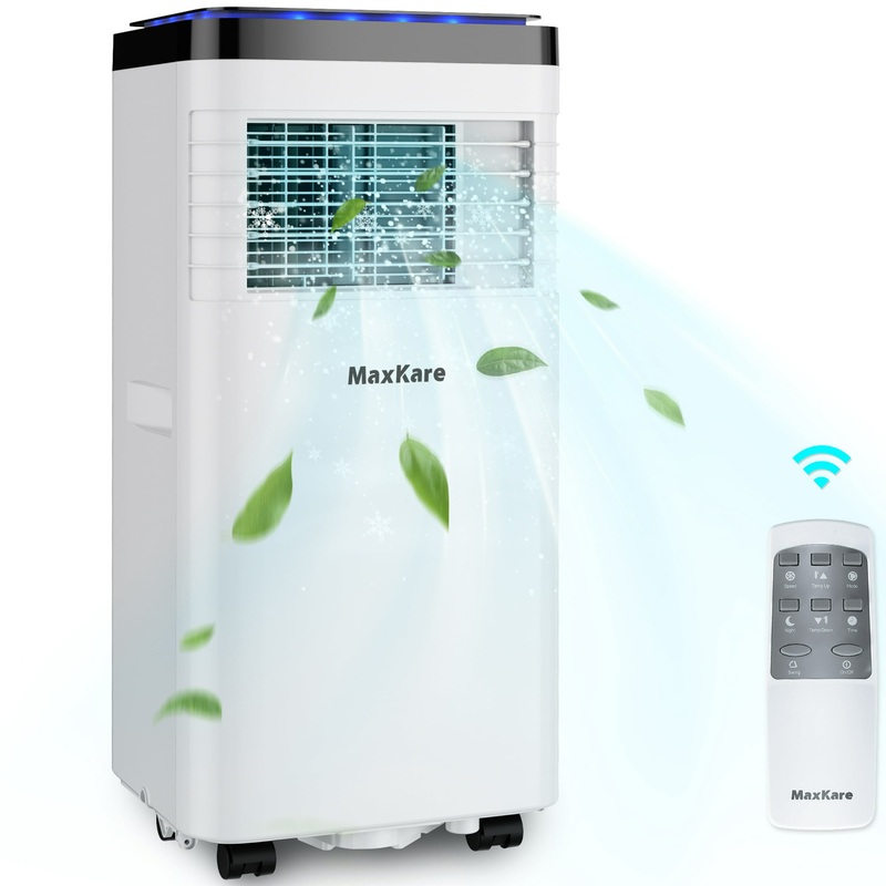 MaxKare Portable Air Conditioner, 8000 BTU with Cooler, Dehumidifier Cools Rooms up to 200 Sq.ft with Remote Control | Bigbigmart.com