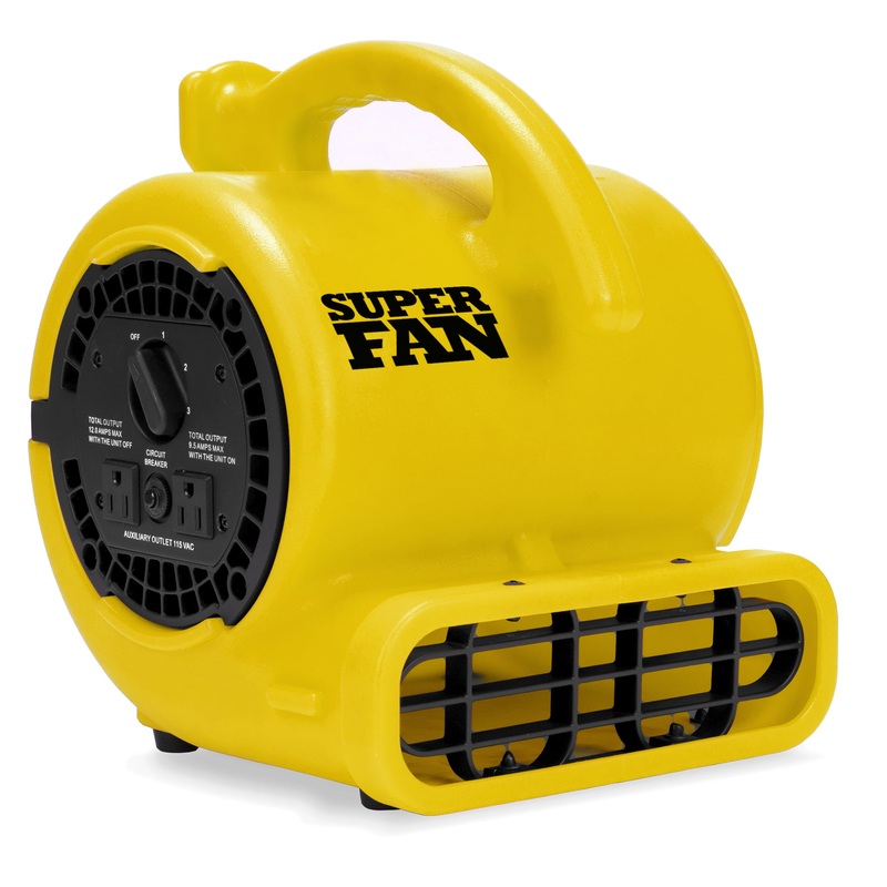 Soleaire Super Fan Home Personal Portable High Velocity Floor Fan, Yellow | Bigbigmart.com