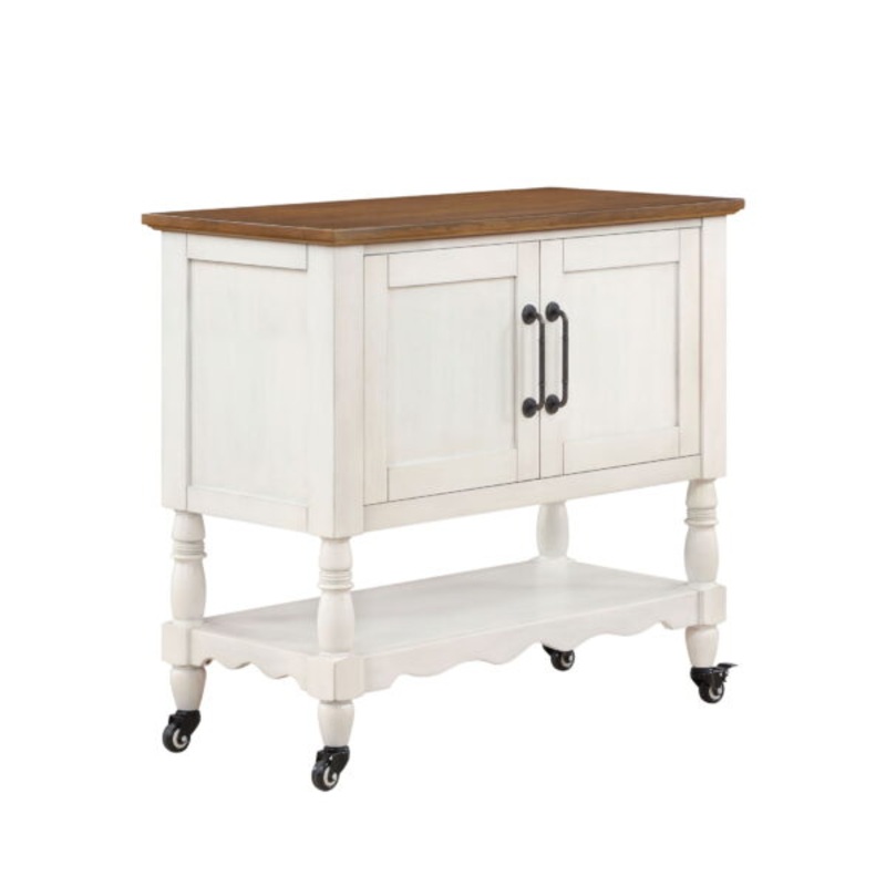 The Pioneer Woman Two-Tone Kitchen Cart, White | Bigbigmart.com