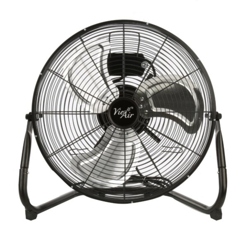 Vie Air 18 High Velocity Floor 3-Speed Fan, Black | Bigbigmart.com