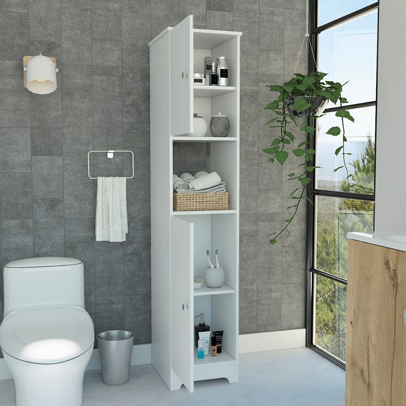 Boahaus Camrose Linen Cabinet (White) | Bigbigmart.com