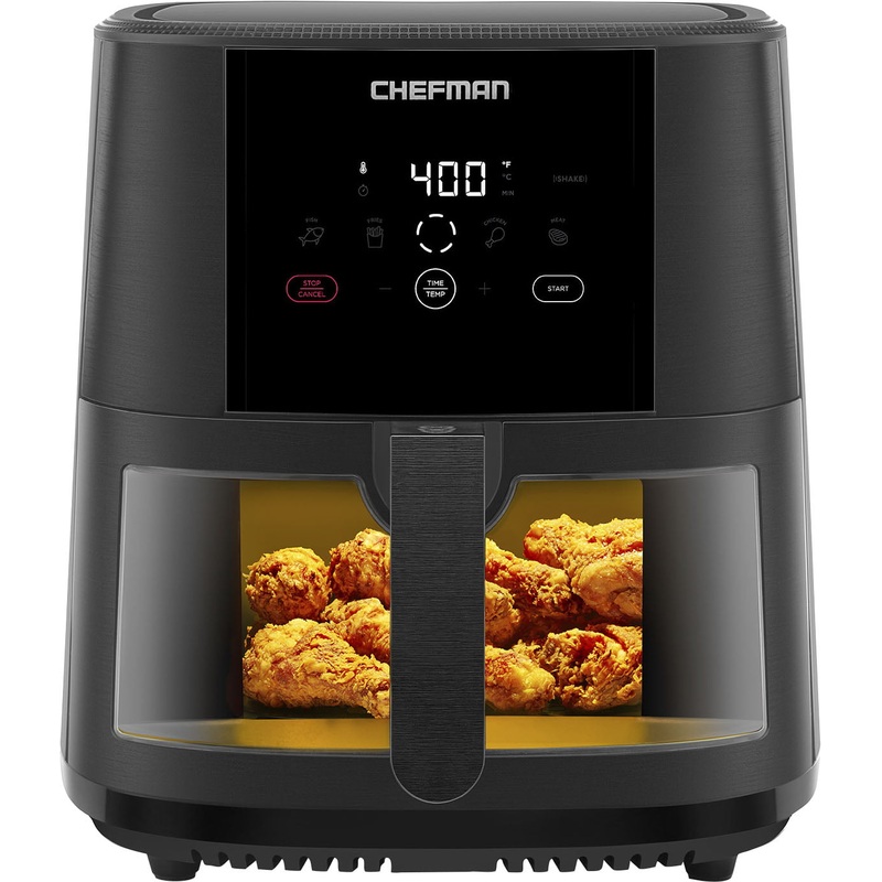 ChefmanTurboTouch Easy View Air Fryer, Watch Food Cook And Low-Calorie Finish Through Convenient Window, 8 Qt | Bigbigmart.com