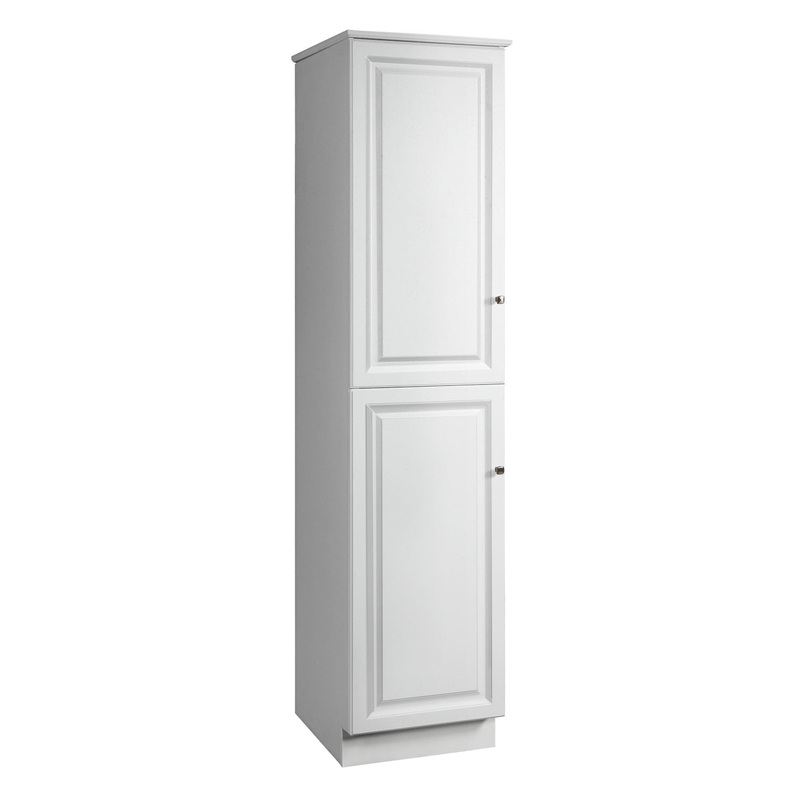 Design House Wyndham Bathroom Linen Storage Floor Cabinet in White | Bigbigmart.com