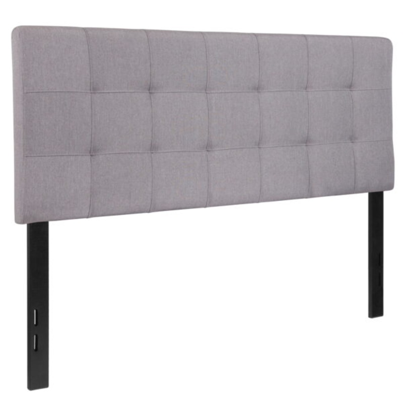 Flash Furniture Bedford Tufted Upholstered Full Size Headboard in Light Gray Fabric | Bigbigmart.com