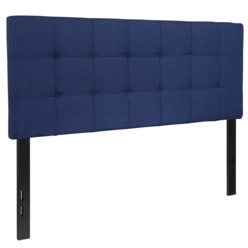 Flash Furniture Bedford Tufted Upholstered Full Size Headboard in Navy Fabric | Bigbigmart.com