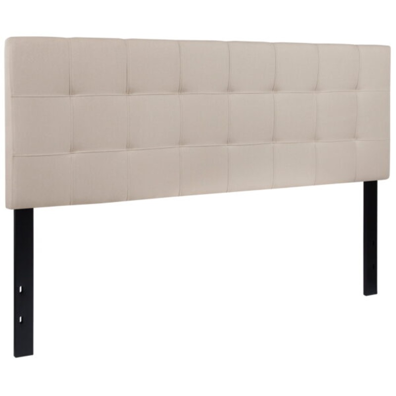 Flash Furniture Bedford Tufted Upholstered Queen Size Headboard in Beige Fabric | Bigbigmart.com