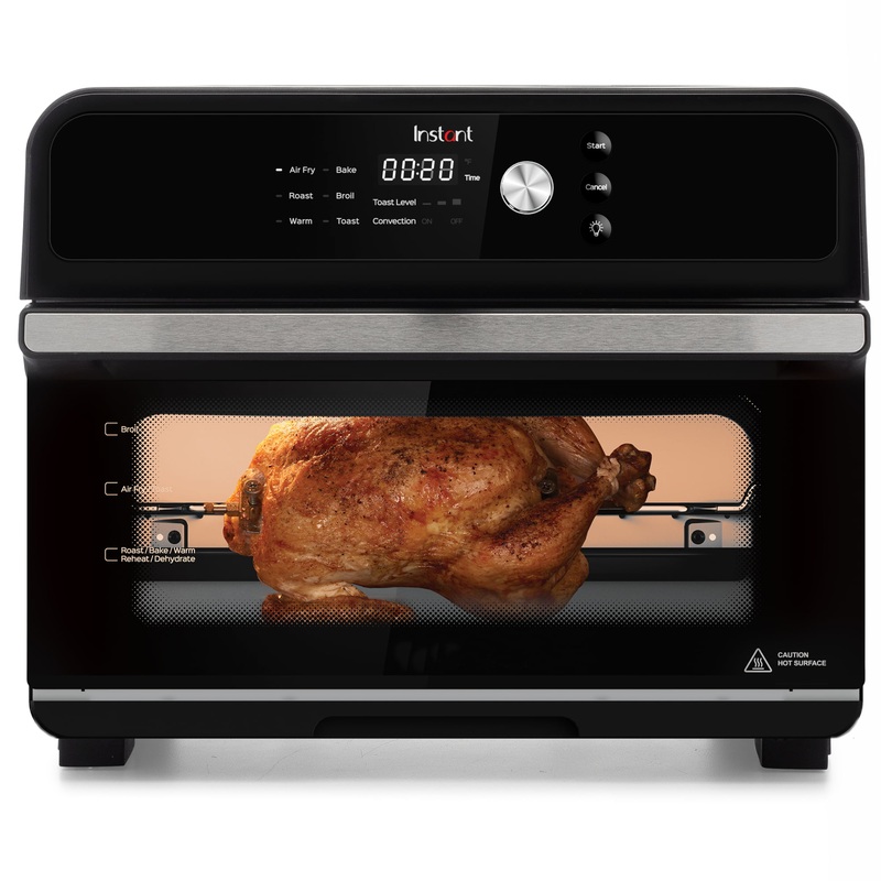 Instant Cuisine 18L Air Fryer and Toaster Oven 7-in-1 Combo, with Bonus Grill/Griddle Plate | Bigbigmart.com