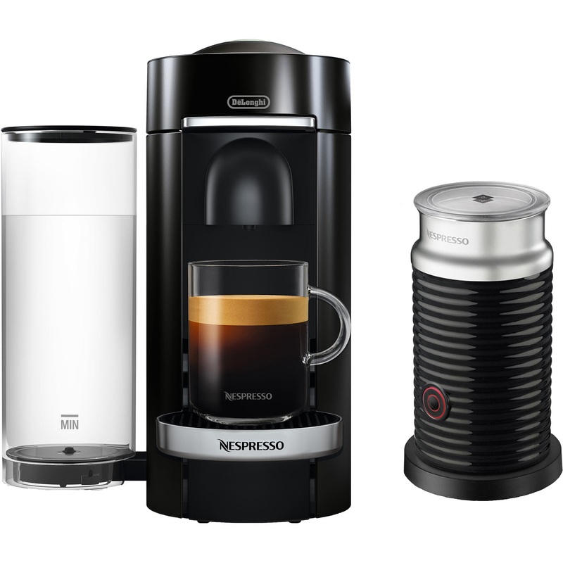 Nespresso Vertuo Plus Deluxe Coffee and Espresso Maker by De’Longhi with Aeroccino, Black | Bigbigmart.com