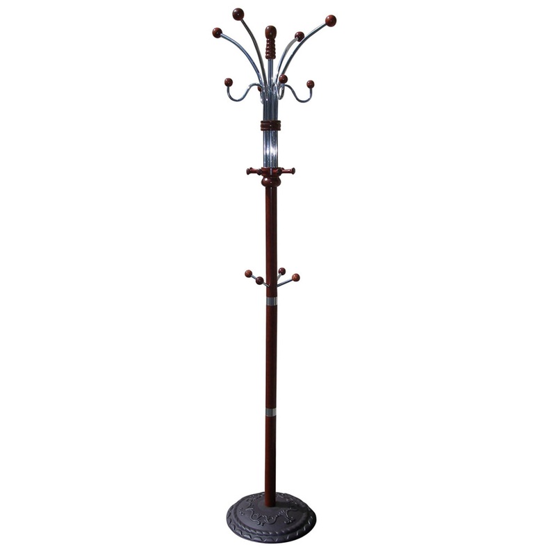 ORE International 73 Coat Rack, Cherry | Bigbigmart.com