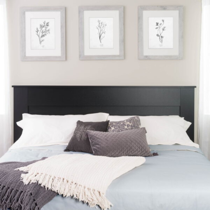 Prepac Select Black King Flat Panel Headboard | Bigbigmart.com