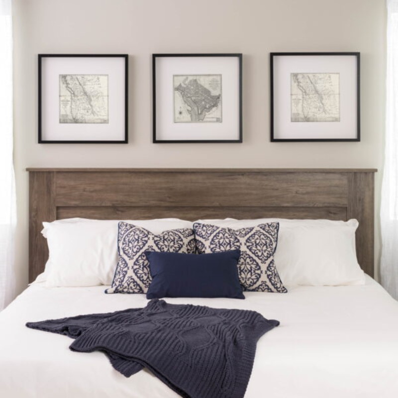 Prepac Select Flat Panel Headboard, King, Drifted Gray Laminate Finish | Bigbigmart.com