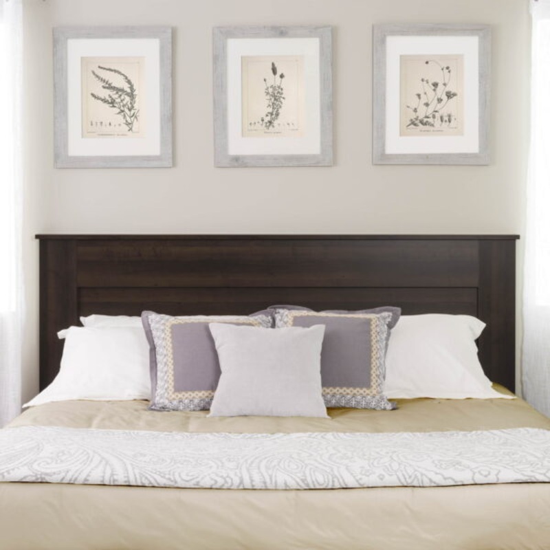 Prepac Select Flat Panel Headboard, King, Rich Espresso Finish | Bigbigmart.com