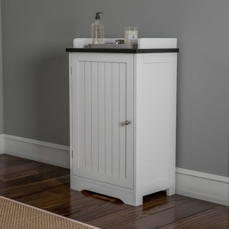 Somerset Home Bathroom Cabinet  Floor Cupboard for Storage (White) | Bigbigmart.com