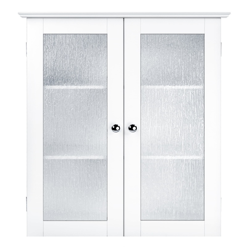 Teamson Home Connor Removable Wall Cabinet with 2 Glass Doors | Bigbigmart.com