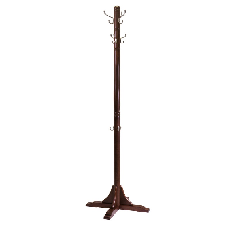 Winsome Wood Jera Coat Tree Hanger, Cappuccino Finish | Bigbigmart.com