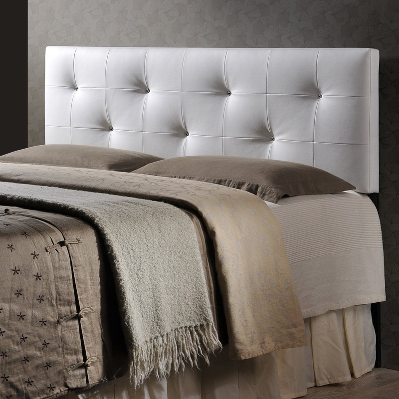 Baxton Studio Kirchem Upholstered Full White Headboard | Bigbigmart.com