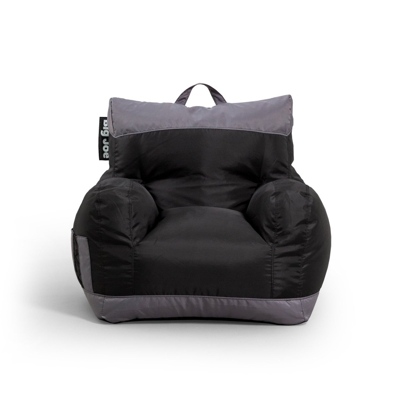 Big Joe Dorm Bean Bag Chair, Kids/Teens, Smartmax 3ft, Two Tone Black | Bigbigmart.com