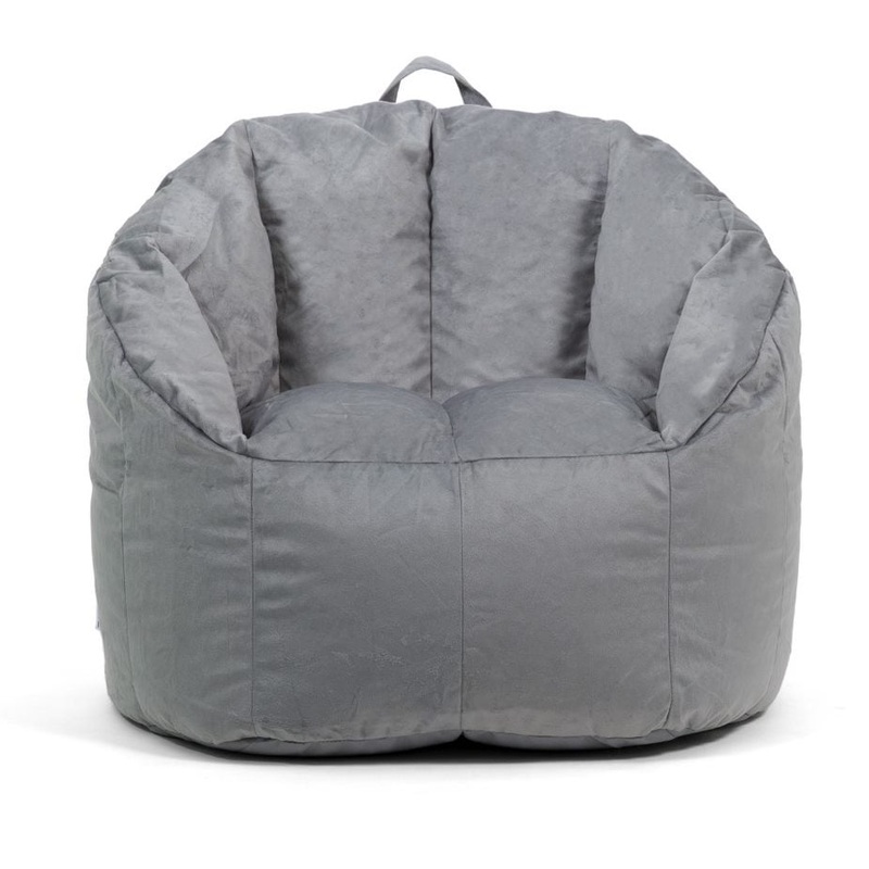 Big Joe Milano Bean Bag Chair, Plush 2.5ft, Gray | Bigbigmart.com