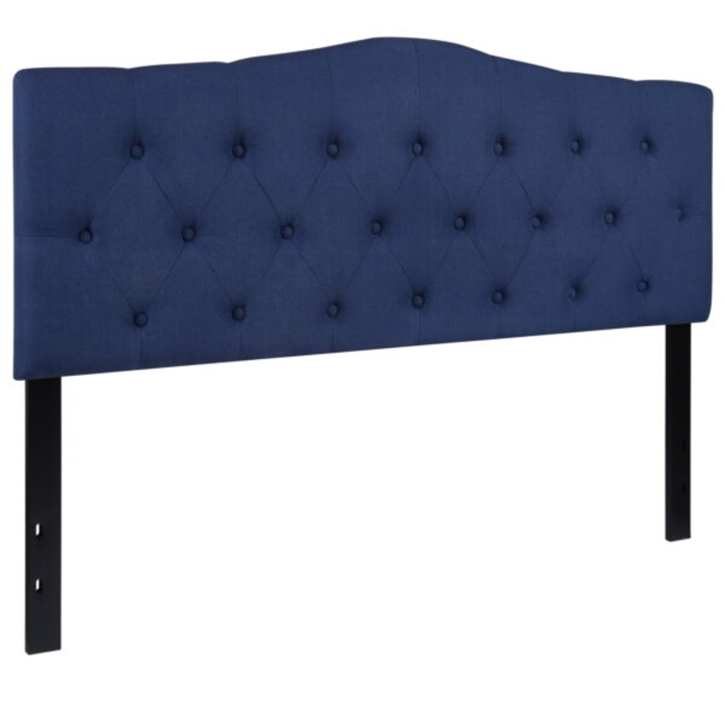 Flash Furniture Cambridge Tufted Upholstered Queen Size Headboard in Navy Fabric | Bigbigmart.com