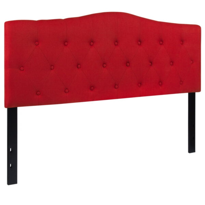 Flash Furniture Cambridge Tufted Upholstered Queen Size Headboard in Red Fabric | Bigbigmart.com