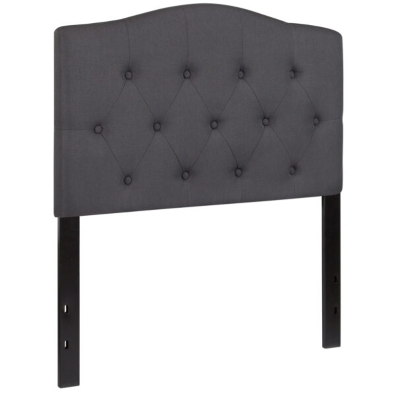 Flash Furniture Cambridge Tufted Upholstered Twin Size Headboard in Dark Gray Fabric | Bigbigmart.com