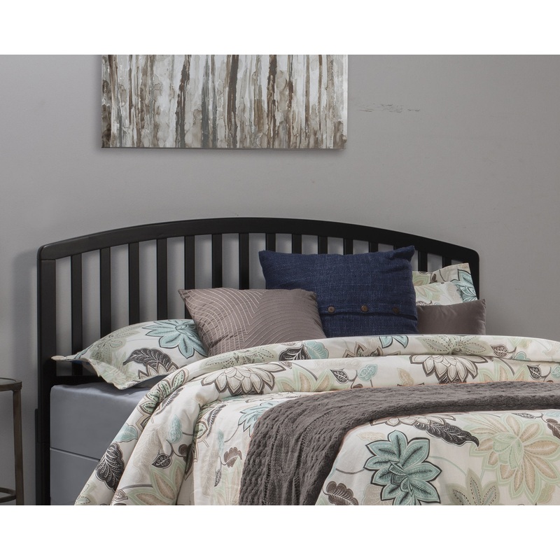 Hillsdale Furniture Carolina Arched Wood Full/Queen Headboard, Black | Bigbigmart.com