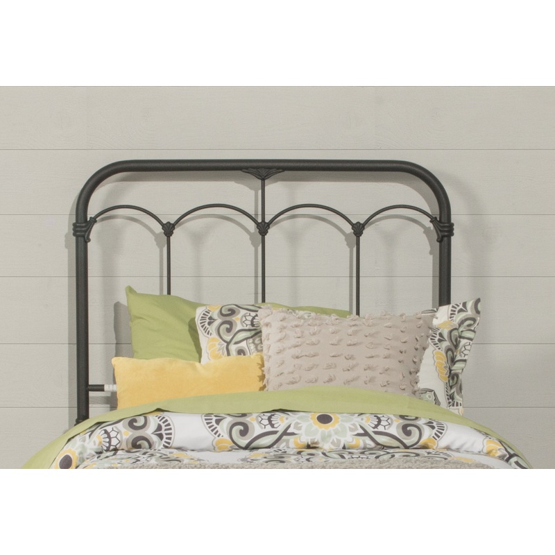 Hillsdale Furniture Jocelyn Vintage Metal Twin Headboard, Black Sparkle | Bigbigmart.com