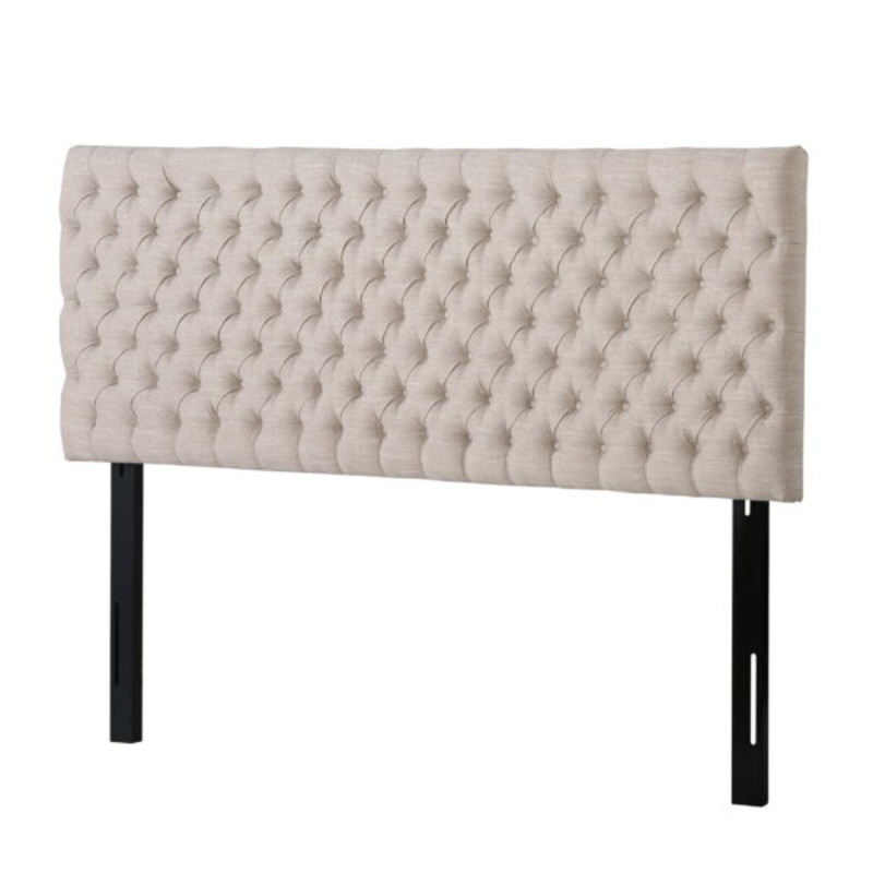 Noble House Benjamin Tufted Beige King/Cal-King Headboard | Bigbigmart.com