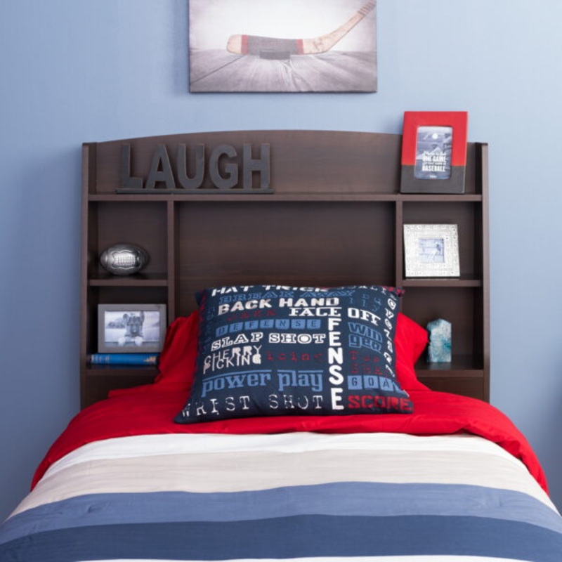 Prepac Astrid Twin Headboard, Espresso | Bigbigmart.com