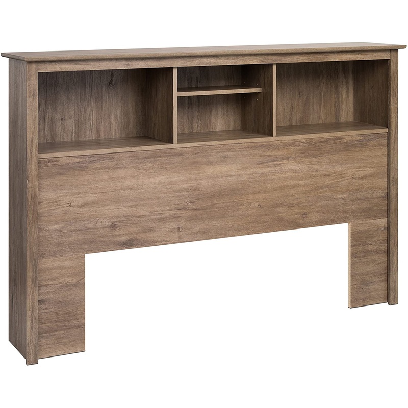 Prepac Salt Spring Drifted Gray Full/Queen Bookcase Headboard | Bigbigmart.com