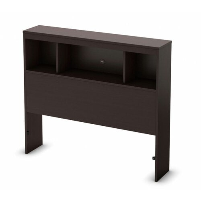South Shore Spark Bookcase Headboard, Twin, Chocolate | Bigbigmart.com