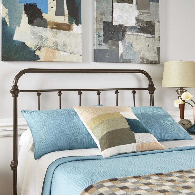 Weston Home Nottingham Spindle Metal Full Headboard, Antique Dark Bronze | Bigbigmart.com